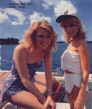 Audrey and Judy on a boat
